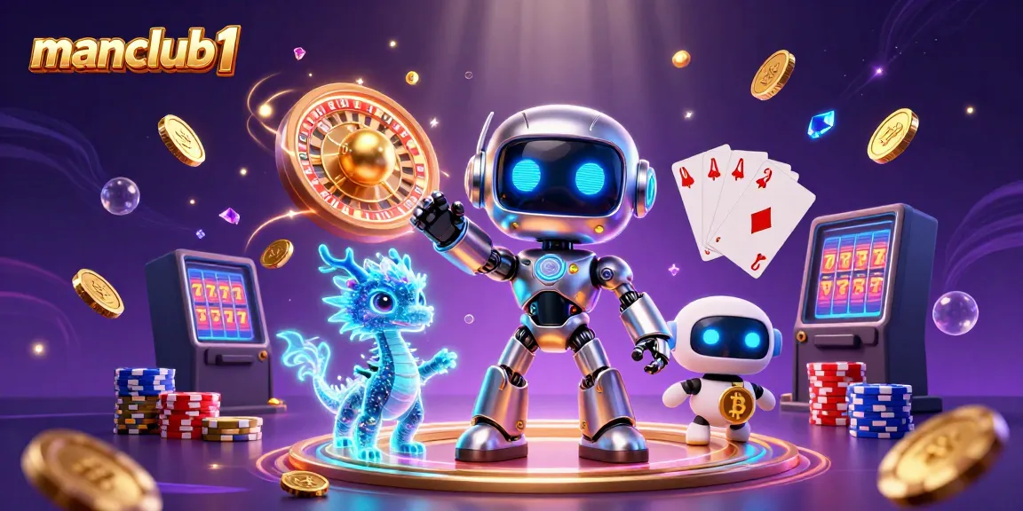 Experience thrilling gameplay and big wins with manclub1’s vibrant 3D casino scene featuring engaging characters and dynamic casino elements.