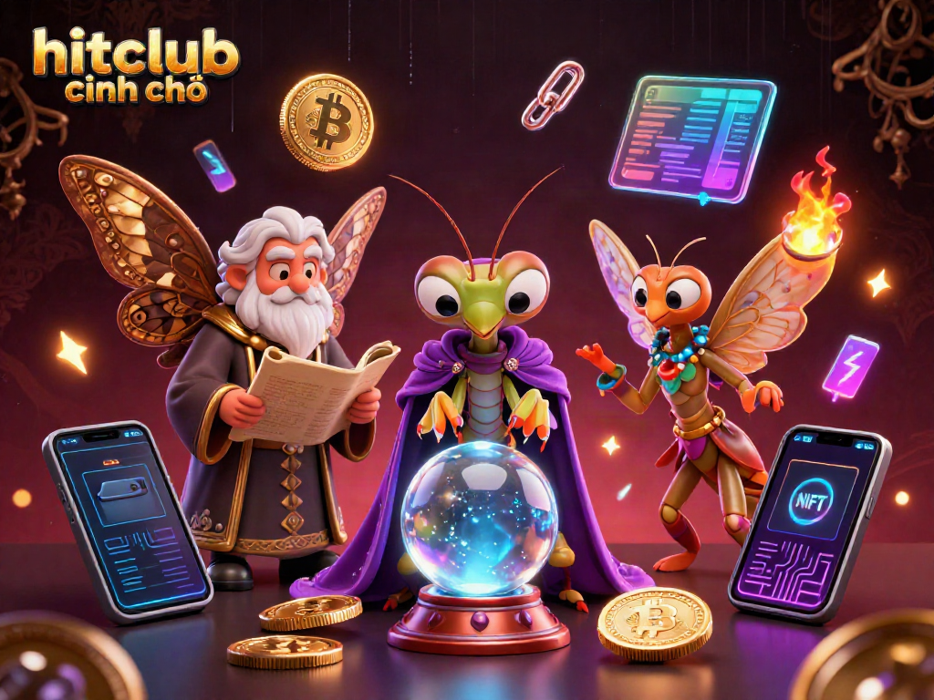 Engage with hitclub chính chủ through vibrant 3D casino elements and mystical theme, showcasing dynamic gambling action.