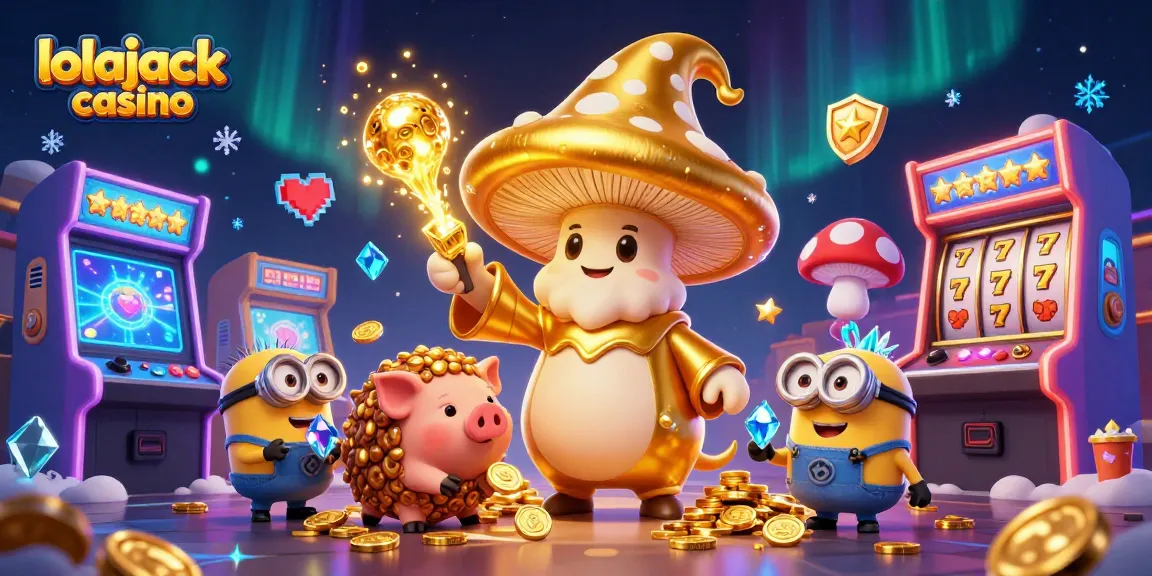 Experience the excitement of lolajack casino with vibrant 3D characters and gaming elements.