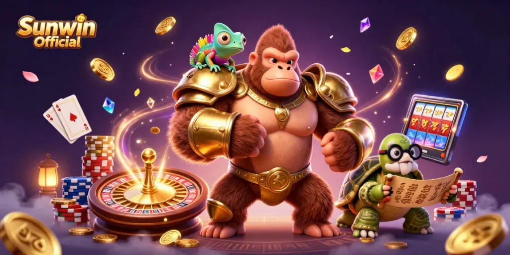 Experience thrilling moments at Sunwin Official with vibrant casino visuals featuring engaging game elements.